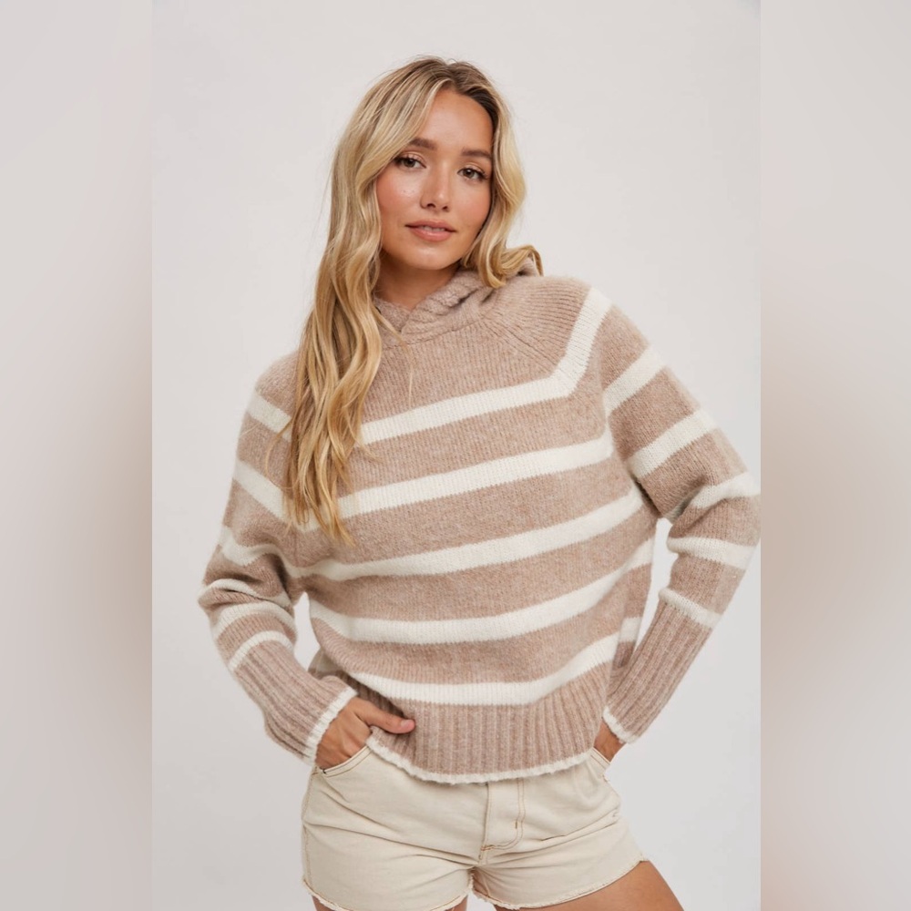 BLUIVY Striped Hoodie Woman’s Size Large